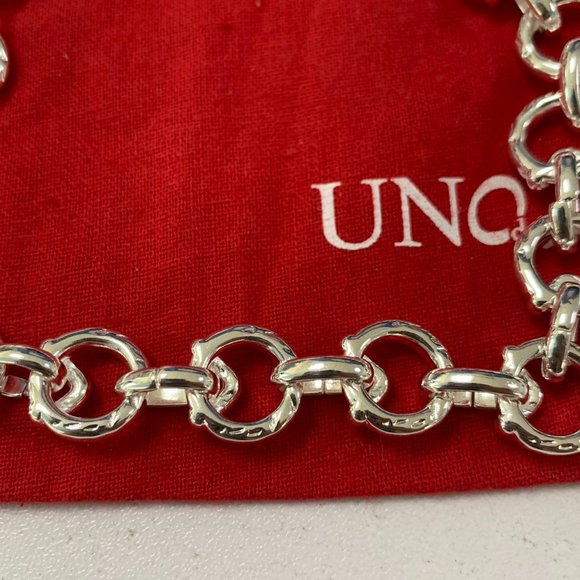 UNO de 50 GAMEOF3 NECKLACE large round anc triangular-shaped Glow Silver - Picture 3 of 7